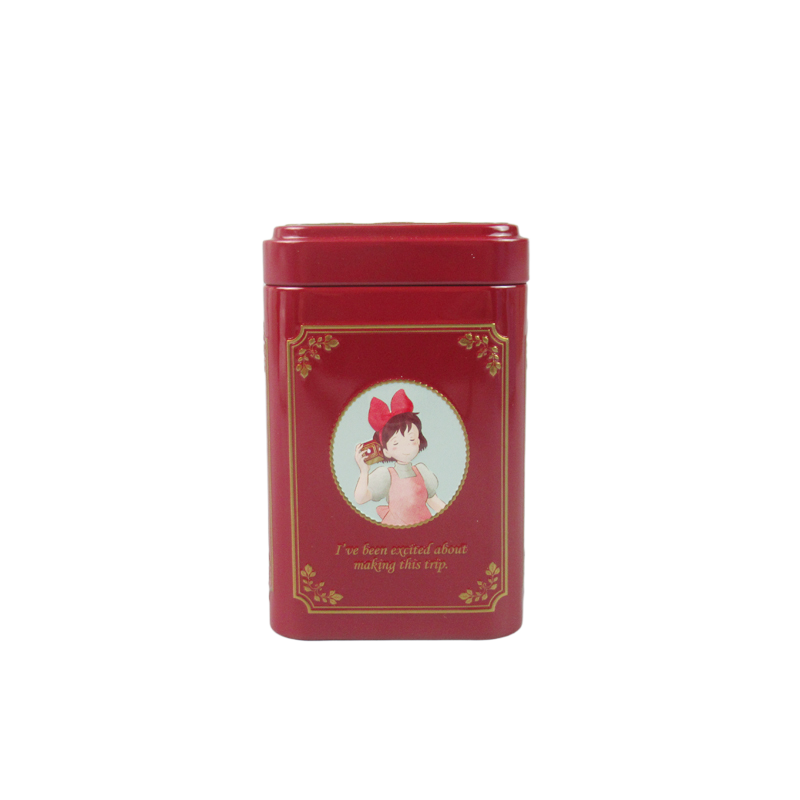 Square Tin box with relief